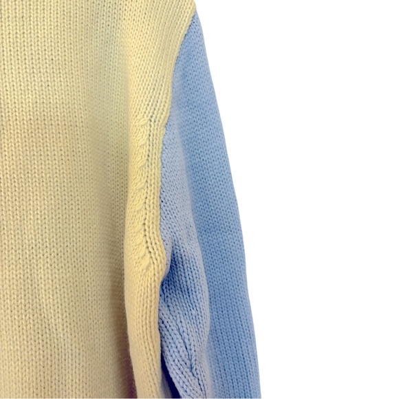 Olivia Rubin Lyla High Neck Pastel Colorblock Sweater Jewel Heart Snaps Size S - Picture 9 of 9